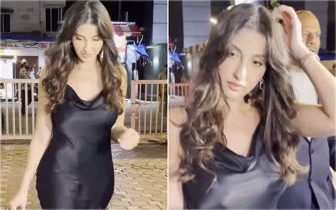 nora fatehi nipple|Nora Fatehi Goes BRALESS As She Shows Off N**ples In Black .